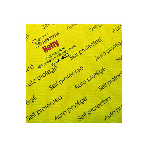 LOT 5 LAVETTES MICROFIBRE NETTY 40X40CM JAUNE