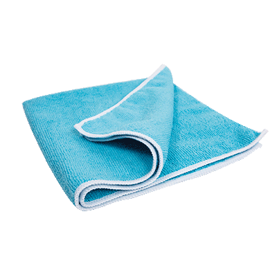 LOT 5 LAVETTES MICROFIBRE 40X40CM BLEU