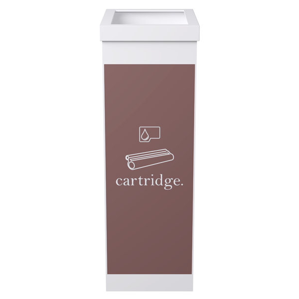 CORBEILLE PAPERFLOW TRI SELECTIF 60L CARTOUCHES IMPRIMANTE / MARRON