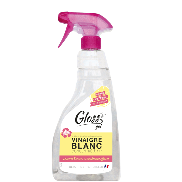 SPRAY 750ML GEL GLOSS VINAIGRE BLANC PARFUM CITRON