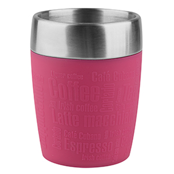 GOBELET ISOTHERME INOX SOFT TOUCH FRAMBOISE