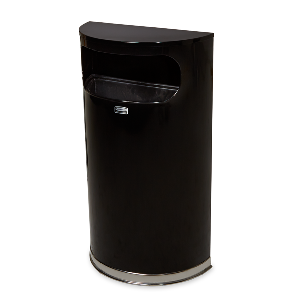 POUBELLE RUBBERMAID DEMI-LUNE 34L NOIRE