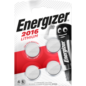 BLISTER 4 PILES LITHIUM CR2016 3V