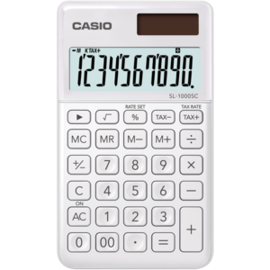CALCULATRICE POCHE CASIO SL-1000 TW BLANC