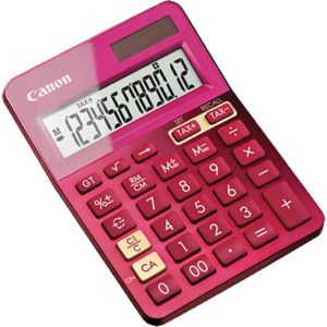 CALCULATRICE BUREAU CANON LS-123K ROSE