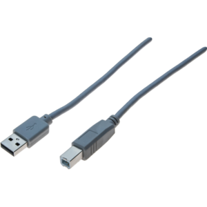 Cordon USB 2.0 A / B gris - 5.0 m