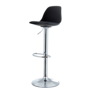 LOT DE 2 TABOURETS PAPERFLOW BOBBA PIED ALU ASSISE NOIRE
