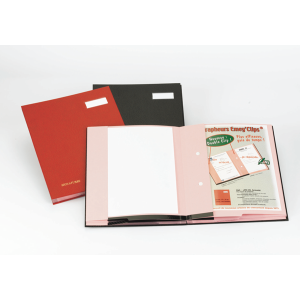 PARAPHEUR EMEY DOUBLE CLIP 20 COMPARTIMENTS BORDEAUX