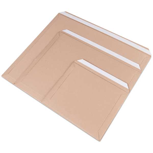 LOT 25 POCHETTES CARTONNEES FORMAT CALENDRIER 430X530MM KRAFT BRUN