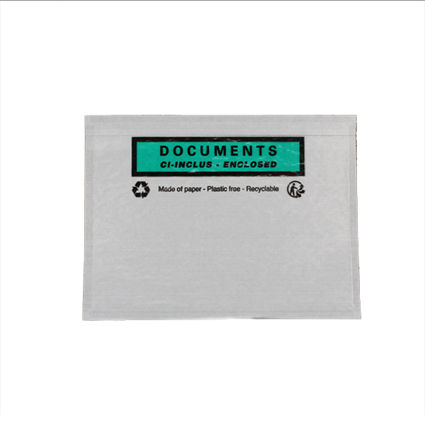 BOITE 1000 POCHETTES DOCUMENT CI-INCLUS PAPER LIST A4 PLIE EN 3 228X120