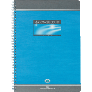 CAHIER RELIURE INTEGRALE CONQUERANT FORMAT 17X22CM SEYES 100 PAGES 70G