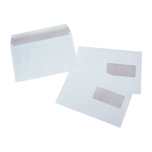 BOITE 500 ENVELOPPES GAMME STANDARD 80G FORMAT C5 162X229MM A FENETRE 45X100MM AUTOADHESIVE BLANC