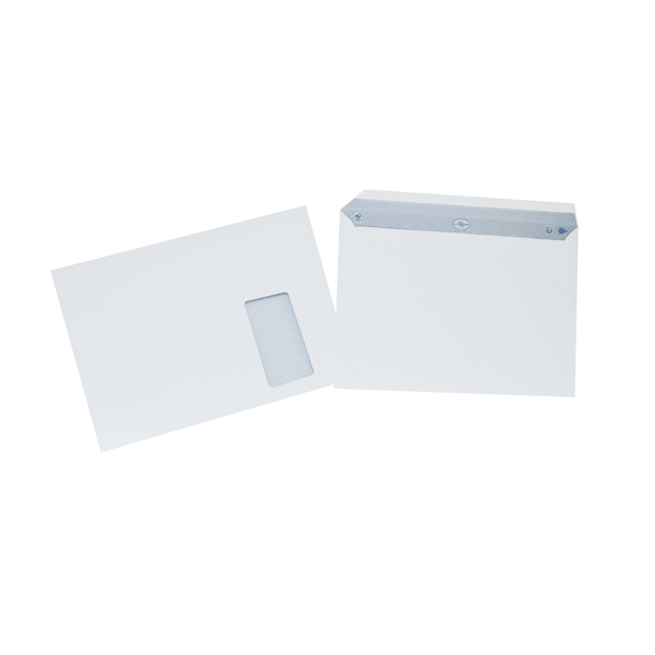 BOITE 250 ENVELOPPES GAMME SUPERIEURE CLASSIC 100G FORMAT C4 229X324MM A FENETRE 105X50MM OUVERTURE FACILE AUTOADHESIVE BLANC