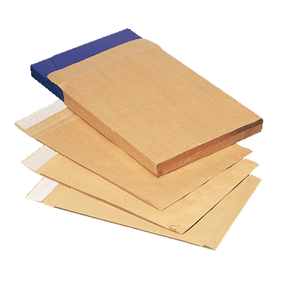 BOITE 50 POCHETTES KRAFT GAMME STANDARD A SOUFFLET 30MM 120G FORMAT 26 275X365MM KRAFT BLOND AUTOADHESIVE
