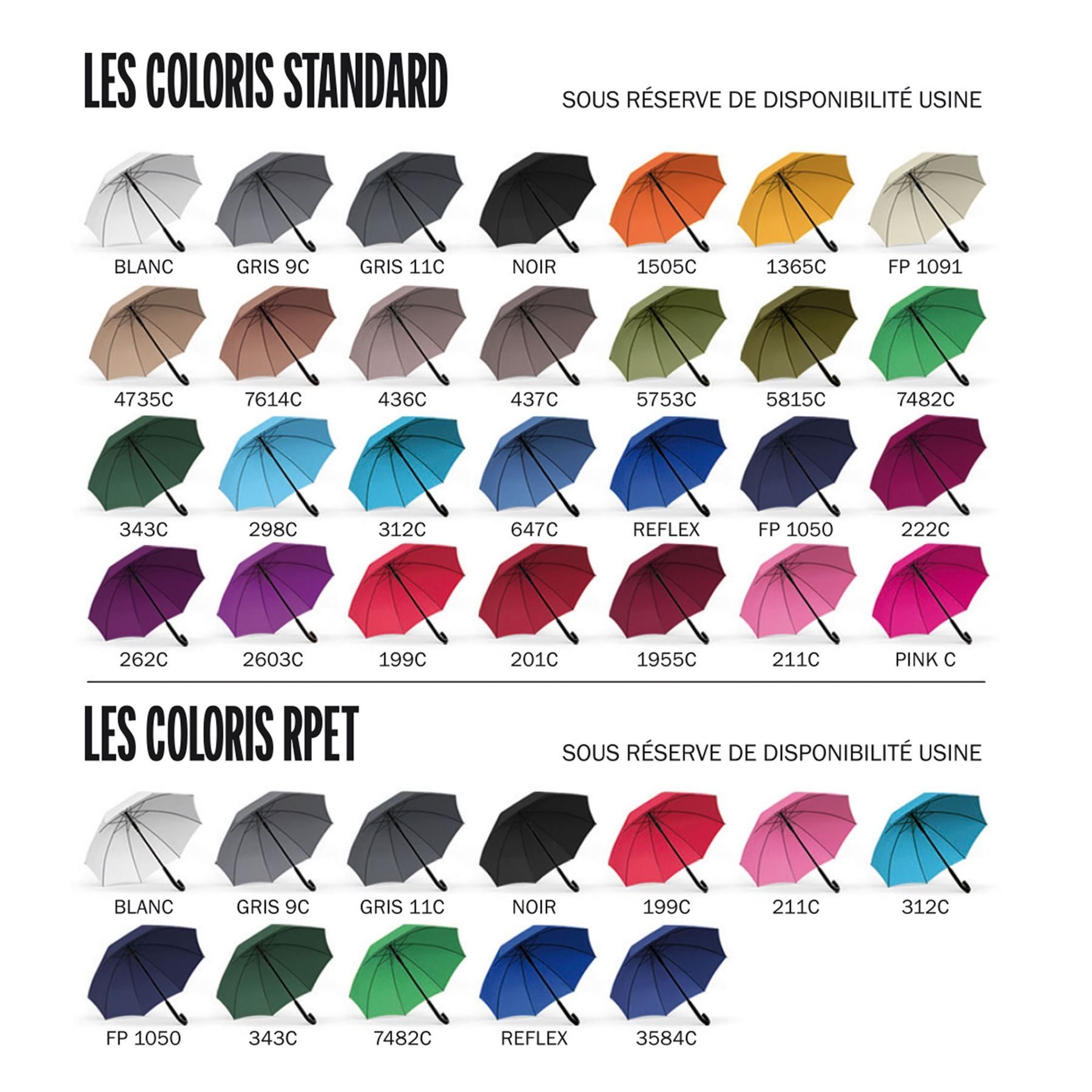 Parapluie pliable pongé