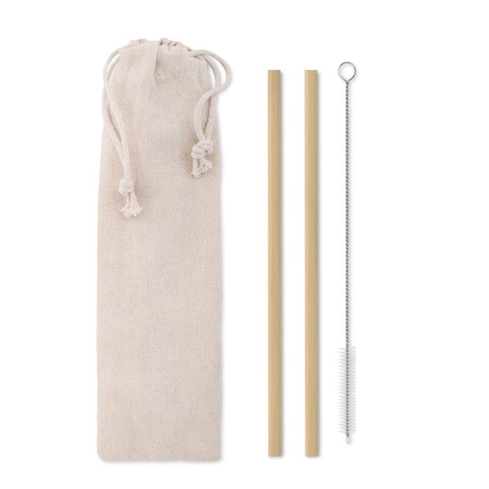 NATURAL STRAW - Paille bambou avec brosse.