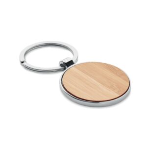 BALLARAT - Porte-clés rond métal bambou