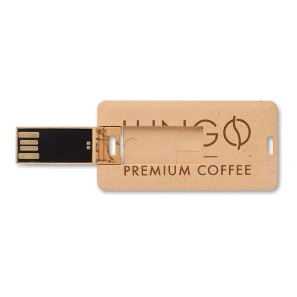 Small size flat usb Clé USB plate de petite taille en 60% paille/40% PP - 4 go (import)