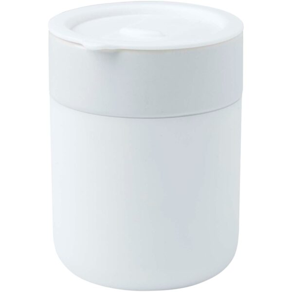 Gobelet en céramique Java de 330 ml avec revêtement en silicone et couvercle en plastique